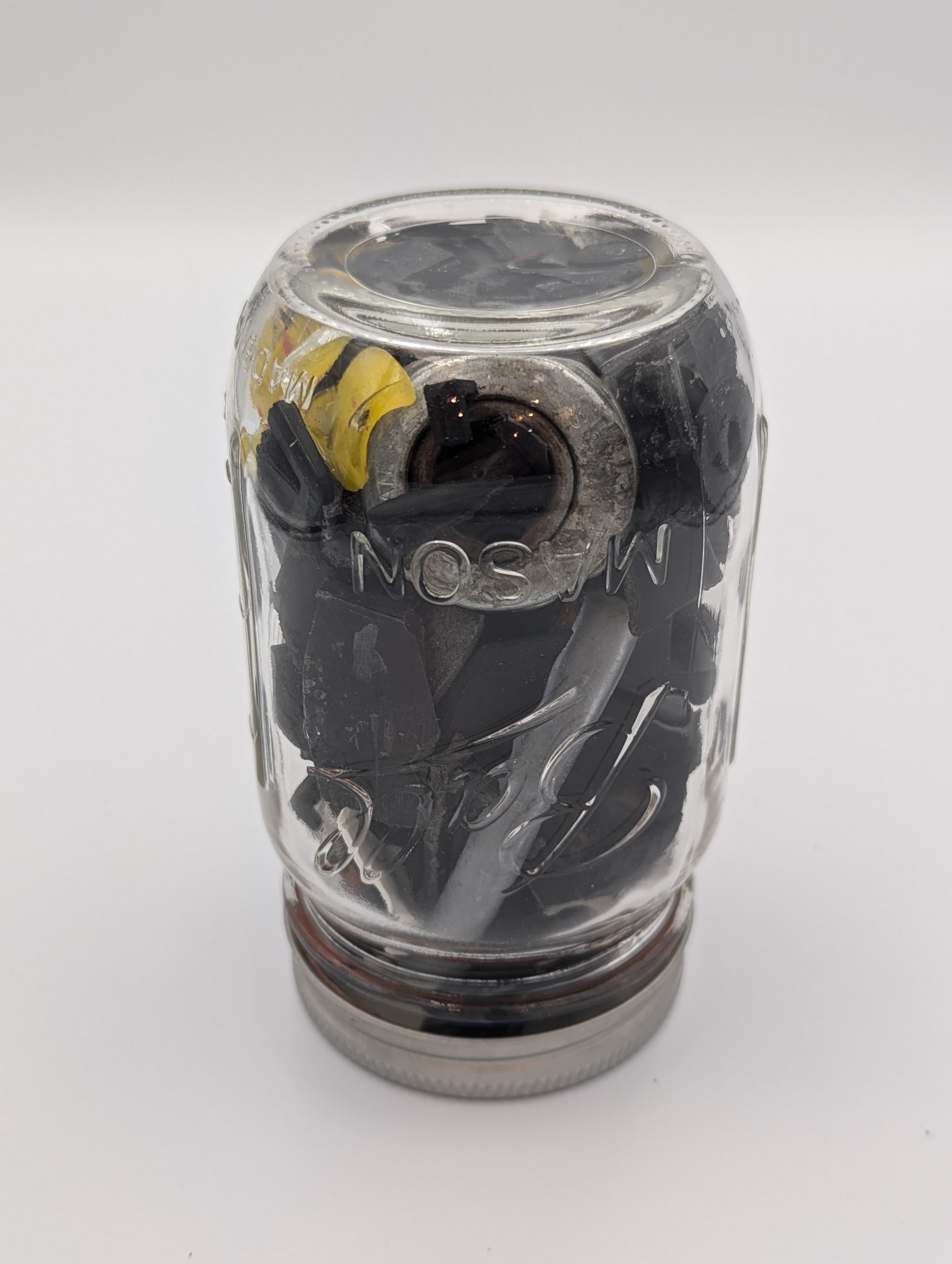Another upsidedown view of the mason jar.