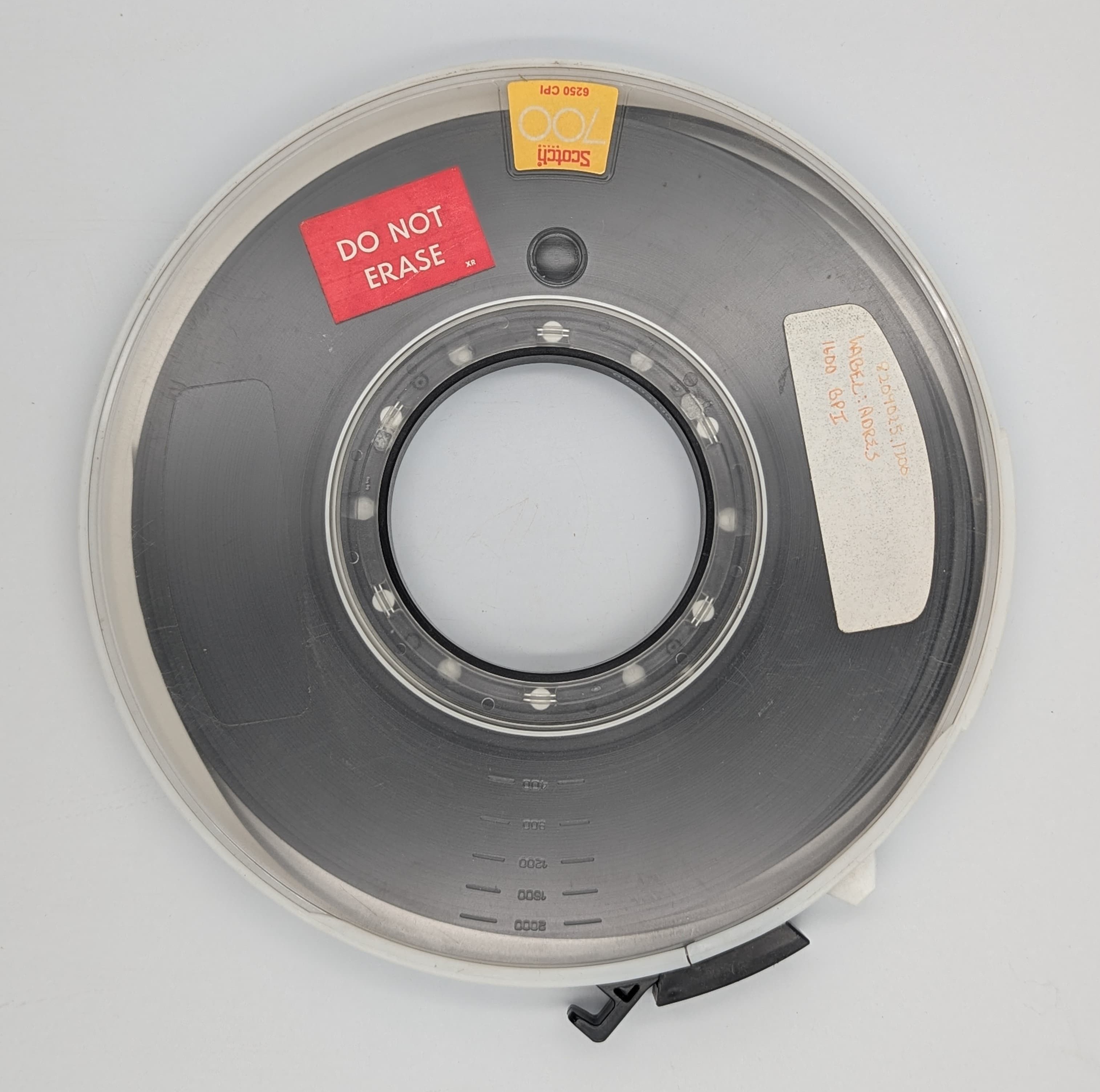 This is a standard 2400 foot magnetic tape reel.